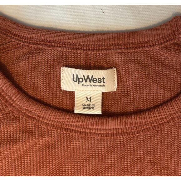 EUC UpWest Waffle Knit Long Sleeve Crewneck Top, Rust, Sz M - Picture 4 of 6